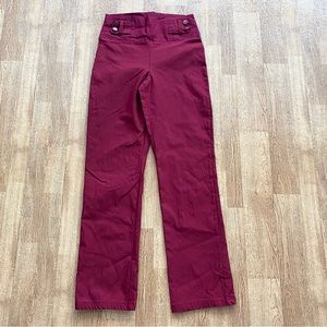 Rainbow Womens Burgundy/ Cranberry High Rise Elastic Waist Pants Size L